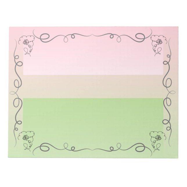 Flouty Peony Large Anteckningsblock (Framsida)