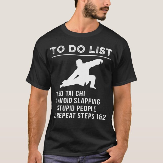 Flow & Chuckle - Superskoj to-Do Tai Chi Tee for t (Framsida)