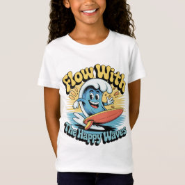 Flow With The Happy Waves Kids Surf Shirt T