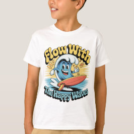 Flow With The Happy Waves Kids Surf Shirt T