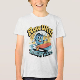 Flow With The Happy Waves Kids Surf Shirt T Shirt