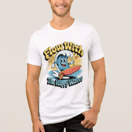 Flow With The Happy Waves Surf Style Men’s Tee