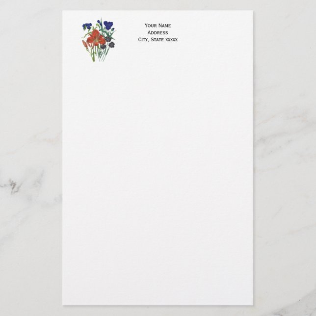 FlowasFlowers - NavyBlue - TRANS - Fl8878 - 024 Brevpapper (Framsida)