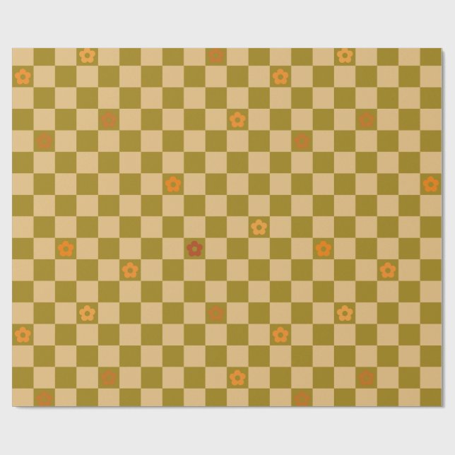 Flowe Checkered Pattern - No. 02 Presentpapper (Platt)