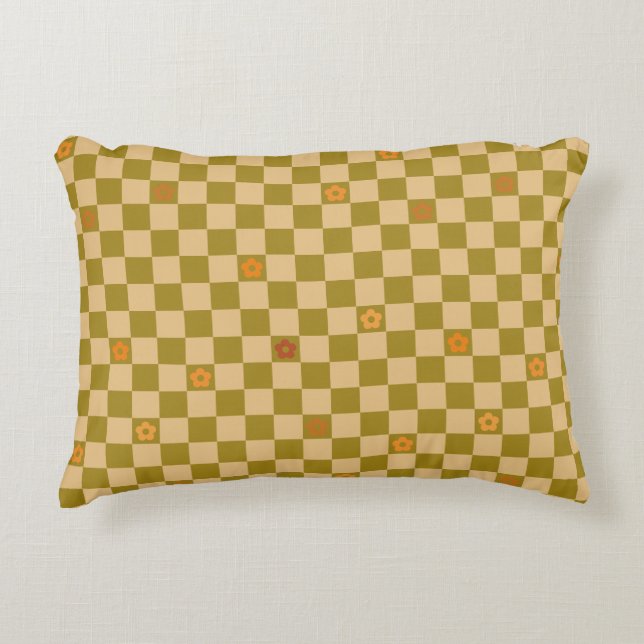 Flowe Checkered Pattern - No. 02 Prydnadskudde (Framsidan)
