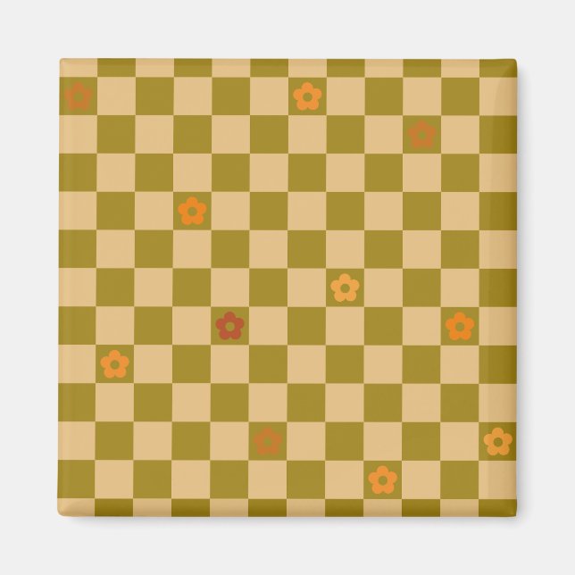 Flowe Rutigt Mönster - Nr. 02 Magnet (Framsidan)