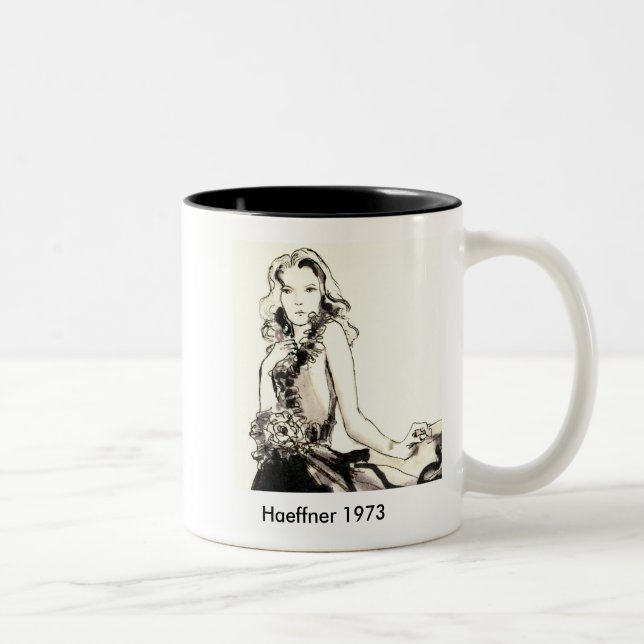 Flower2 modeteckning från 70-tal Två-Tonad mugg (Höger)