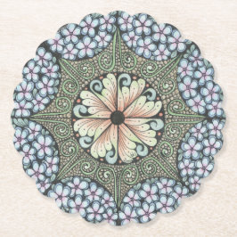 Flower3-dockkonst underlägg. underlägg papper