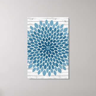 Flower - 150 Namnteckning Canvas Guest Bok