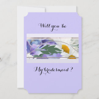Flower Abstract Will You Be My Bridesmaid card Spara Datumet