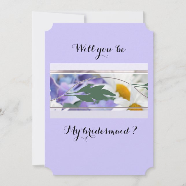 Flower Abstract Will You Be My Bridesmaid card Spara Datumet (Framsida)