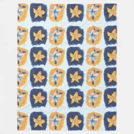 Flower abstrakt mönster fleecefilt