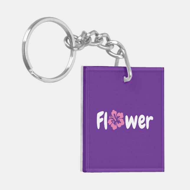 Flower Acrylic Keychain (Vänstra Framsidan)