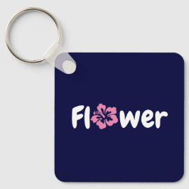 Flower Acrylic Keychain Nyckelring