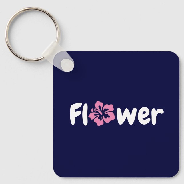 Flower Acrylic Keychain Nyckelring (Framsida)
