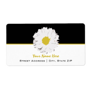 Flower Address Label - Daisy Fraktsedel