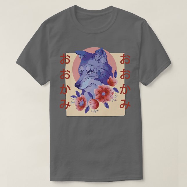 Flower Aesthetic Japansk FoxT-Shirt T Shirt (Design framsida)