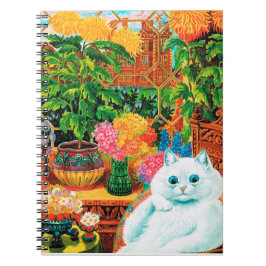 Flower Älskare Cat, Louis Wain Anteckningsbok Med Spiral