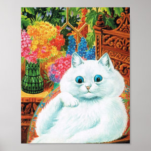 Flower Älskare Cat, Louis Wain Poster