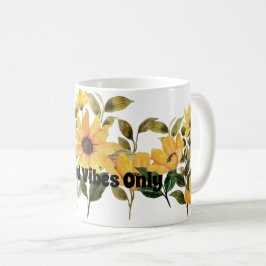 Flower Älskare Coffee Drinker, Gult Daisy Kaffemugg