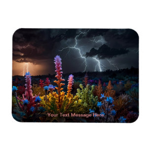 Flower Amidst the Lighfall Storm Magnet