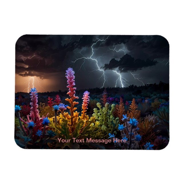 Flower Amidst the Lighfall Storm Magnet (Horisontell)