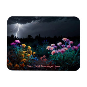 Flower Amidst the Lighfall Storm Magnet
