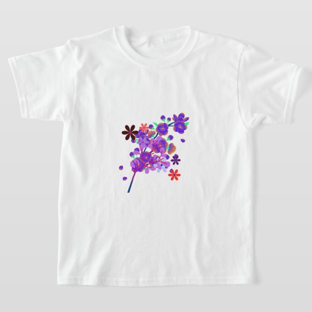 Flower and Leaf Art - Botanical Garden  T Shirt (Laydown)