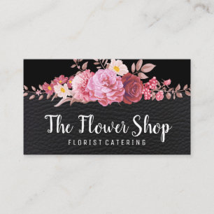 Flower Arrangemang Leather Struktur Visitkort