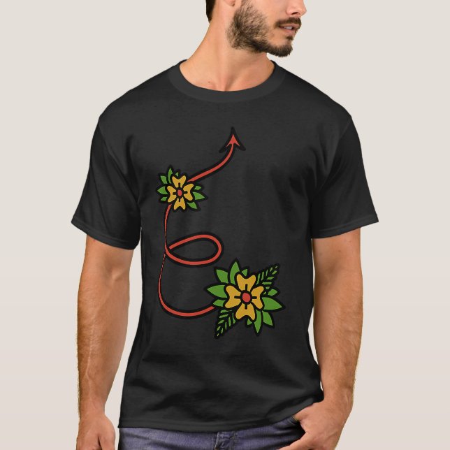 Flower Arrow Random T Shirt (Framsida)
