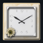 Flower art deco fyrkantig klocka<br><div class="desc">Underbar klockdesign. Du kommer att kärlek det som andra. Du kan fritt använda den här designen för andra produkter som du gillar eller anpassa och lägga till texten. Följ mig för mer. Tack. Ha en trevlig dag.</div>