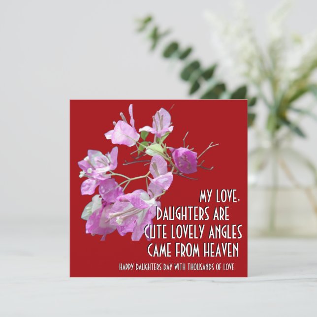 FLOWER ART GIFT FÖR DAUGHTERDAG (Stående Fram)