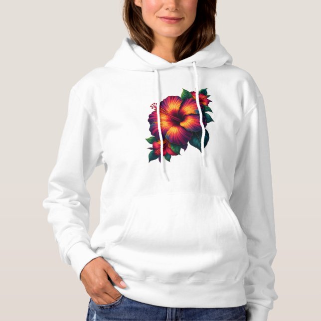 Flower Art Hoodie for Women T Shirt (Framsida)