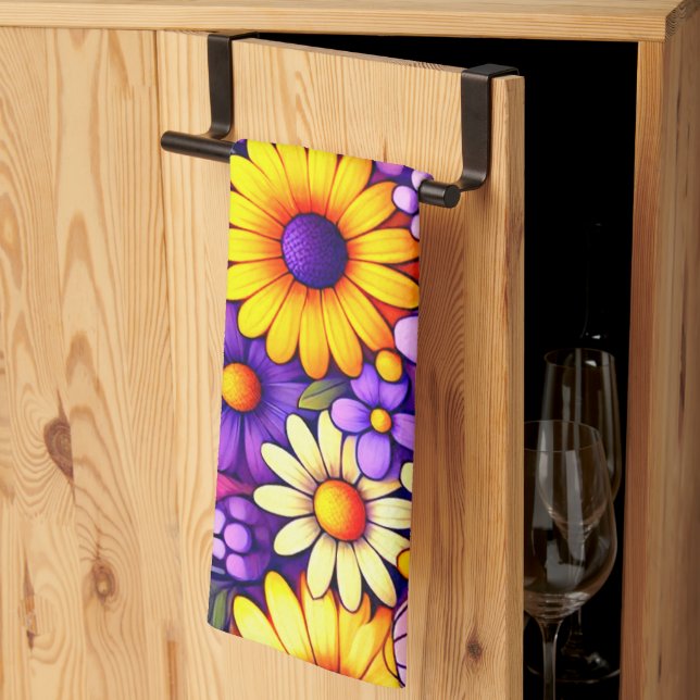 Flower Art Kökshandduk (Thirds Fold)