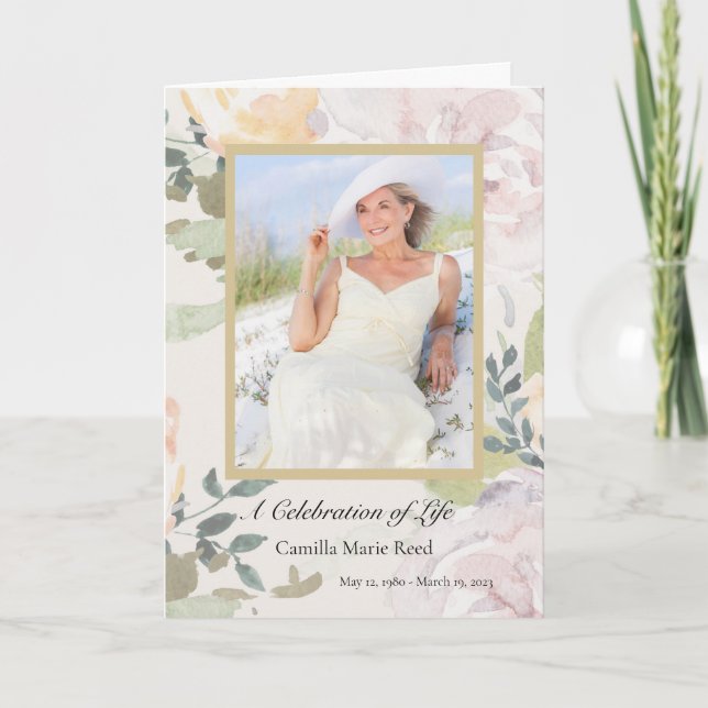 Flower Art Memorial Program (Framsida)