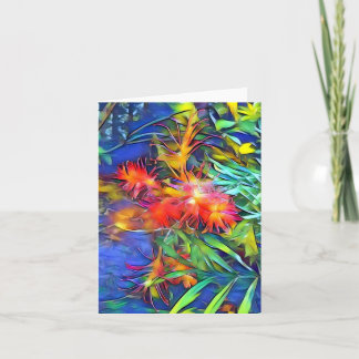 Flower Art Native Flaska-pensel Kort