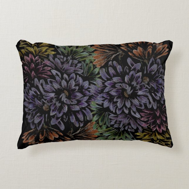 Flower Art Pillow Blommigt Art Dekorativ kudde (Framsidan)