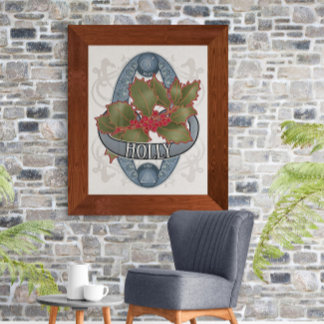 Flower Astrology and Magic Poster - Holly