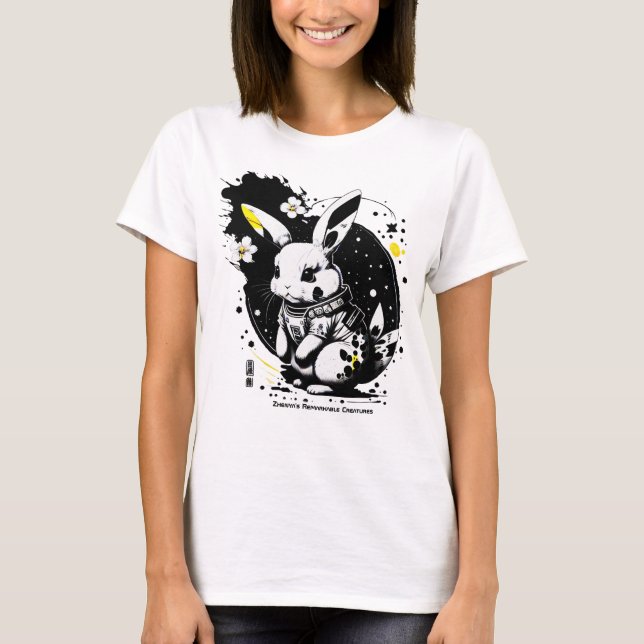 Flower Astronaut - T-Shirt (Framsida)
