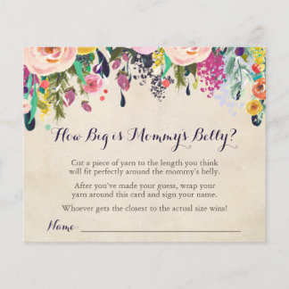 Flower Baby Shower Hur stort är Mamma Belly Game?