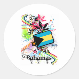 Flower Bahamas Runt Klistermärke