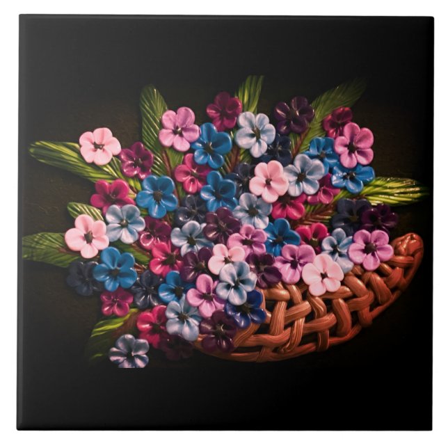 Flower Basket Kakelplatta (Framsidan)