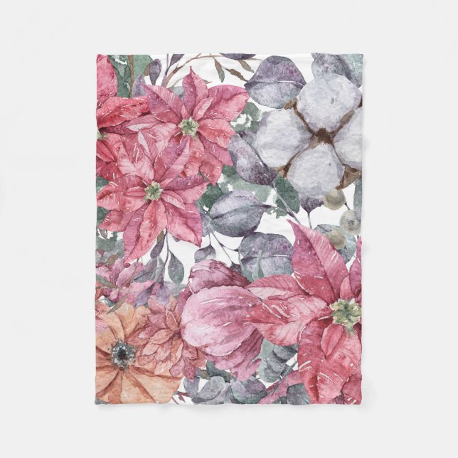 Flower Beach Art Fleecefilt (Framsidan)