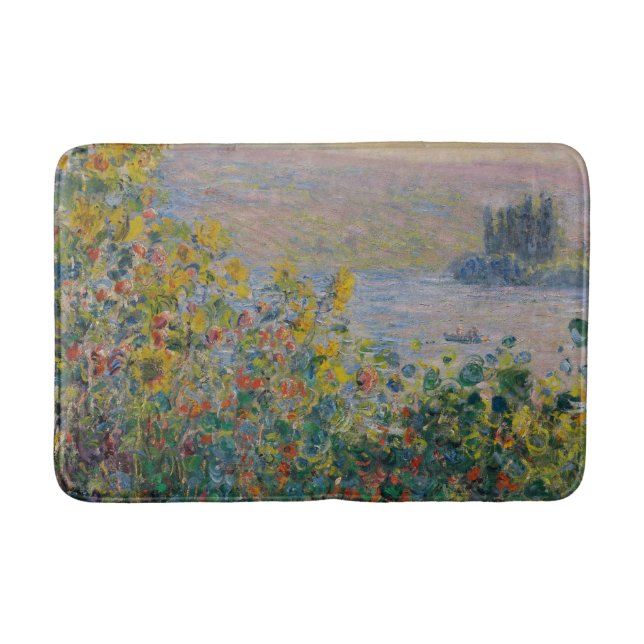 Flower Beds at Vétheuil - Claude Monet Badrumsmatta (Framsidan)