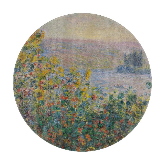 Flower Beds at Vétheuil, Impressionist Landscape (Framsidan)