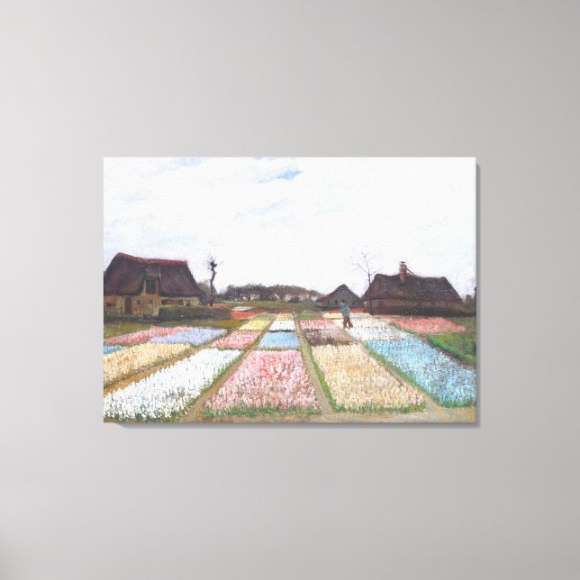 Flower Beds i Holland av Vincent van Gogh Canvastryck (Framsida)