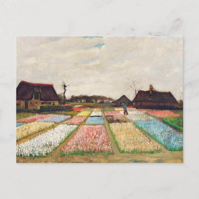 Flower Beds in Holland (1883) från Vincent Van Gog Vykort (Framsida)