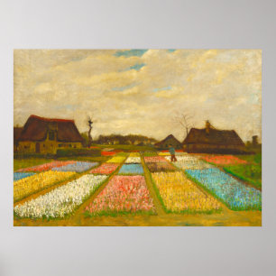 Flower Beds in Holland av van Gogh Poster