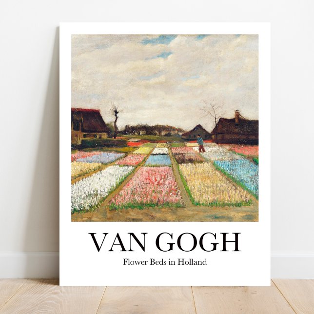 Flower Beds in Holland av Vincent Van Gogh Poster (Van Gogh's Vibrant Fields: Flower Beds in Holland. Museum-quality poster)
