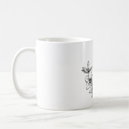 Flower bee ceramic mug  kaffemugg